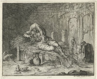 Georg Wanger in prigione a Bressanone, 1591 da Jan Luyken