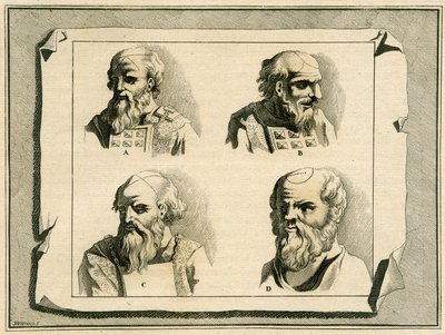 Lettere greche disegnate sulla testa del Sommo Sacerdote come parte dell