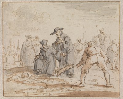 La sepoltura viva di Anneke van den Hove a Bruxelles, 1591 da Jan Luyken