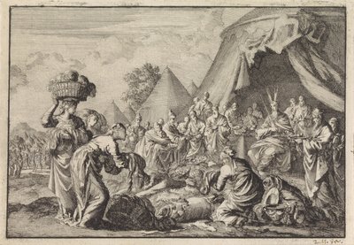Gli Israeliti portano i loro tesori per la costruzione del tabernacolo da Jan Luyken