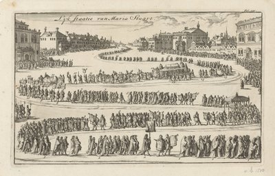 Corteo funebre della regina Maria II Stuart, 1695 da Jan Luyken