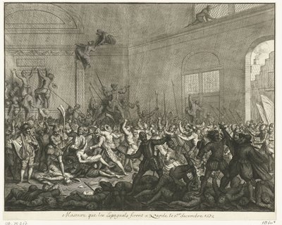 Omicidio in una chiesa a Naarden, 1572 da Jan Luyken