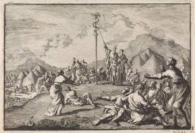 Erezione del serpente di bronzo da Jan Luyken