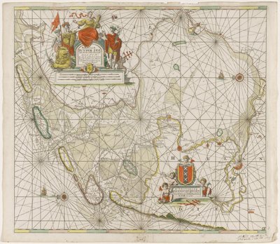 Carta nautica dello Zuiderzee e del Waddenzee da Jan Luyken