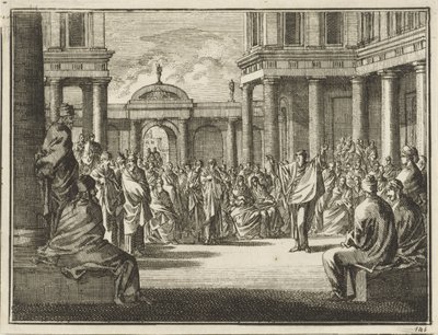 Paolo davanti ai membri dell