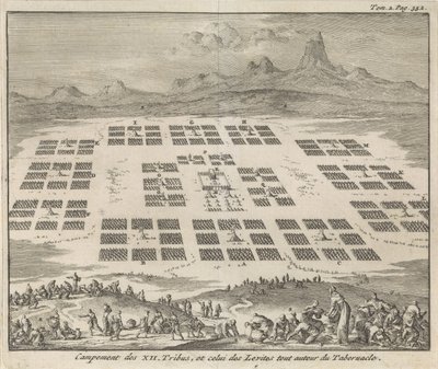 Accampamenti delle dodici tribù di Israele disposti intorno al tabernacolo da Jan Luyken