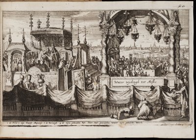La grande benedizione delle acque a Mosca, 1677 da Jan Luyken