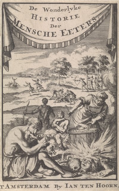 La meravigliosa storia dei mangiatori di uomini di A. Magyrus, 1696 da Jan Luyken