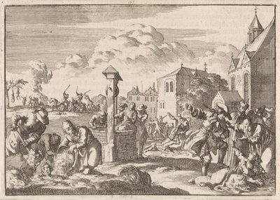 Persecuzione dei protestanti da parte di Marsaut a Niort, 1682 da Jan Luyken