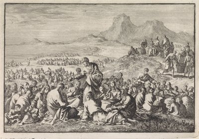 Miracolosa moltiplicazione dei sette pani e dei due pesci da Jan Luyken