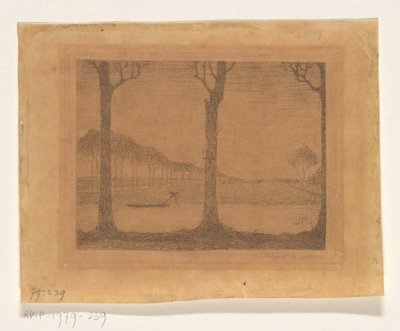 Alberi lungo il canale vicino a Woudsterweg da Jan Mankes (signed by artist)