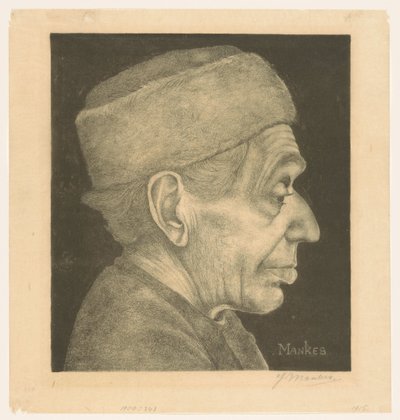 Ritratto di Douwe con cappello da Jan Mankes (signed by artist)