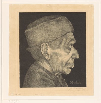 Ritratto di Douwe con berretto da Jan Mankes (signed by artist)