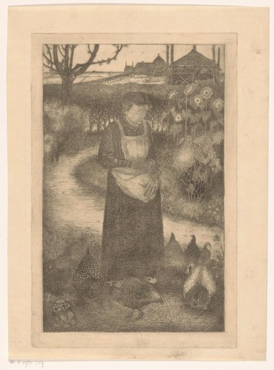 Anne Zernike nutre le galline da Jan Mankes