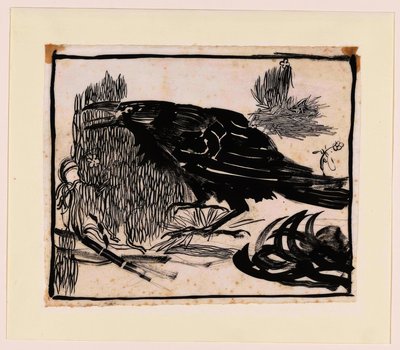 Corvo che grida, verso sinistra da Jan Mankes