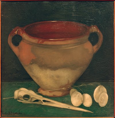 Vaso di terracotta con becco di airone da Jan Mankes