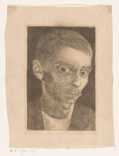 Autoritratto con baffi da Jan Mankes