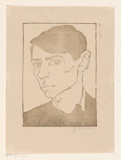 Autoritratto con papillon da Jan Mankes