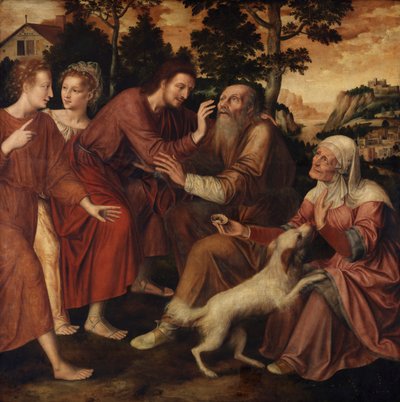 La guarigione di Tobia da Jan Massys or Metsys