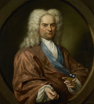Ritratto di David Leeuw (1682-1755), mercante mennonita da Jan Maurits Quinkhard