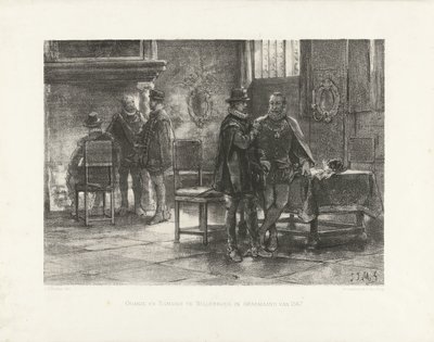 Incontro di Orange con Egmond a Willebroek, 1567 da Jan Mesker
