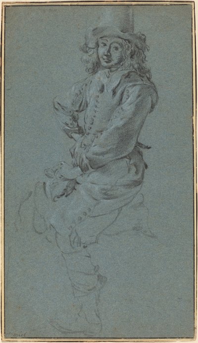 Cavaliere Seduto con il Braccio sui Fianchi da Jan Miel