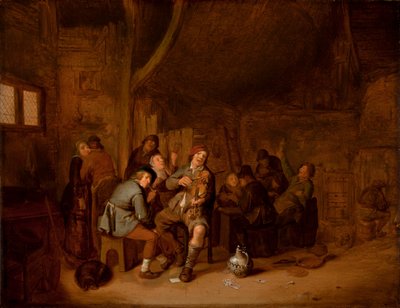 Figure che fumano e suonano musica in una locanda, c.1640 da Jan Miense Molenaer