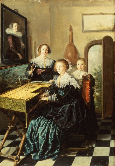 Tre donne in una casa vergine da Jan Miense Molenaer