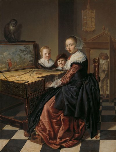 Donna che suona il virginale, 1630-40 da Jan Miense Molenaer