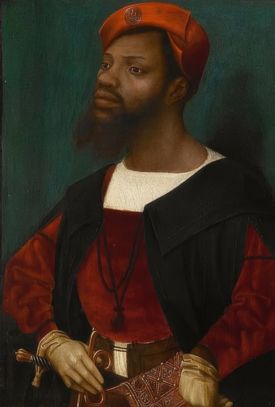 Ritratto di un africano (Christophle le More?) da Jan Mostaert