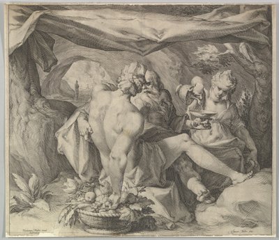 Lot e le sue figlie, ca. 1630 da Jan Muller