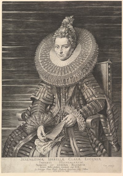 Ritratto di Isabella Clara Eugenia, Governatrice dei Paesi Bassi Meridionali, 1615 da Jan Muller