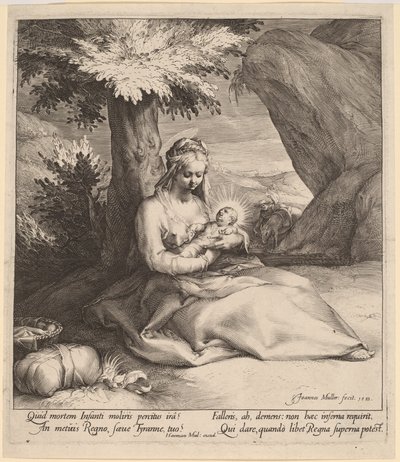 Riposo durante la fuga in Egitto da Jan Muller