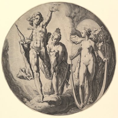 Il quarto giorno muore IV, dalla serie La creazione del mondo, ca. 1596 da Jan Muller