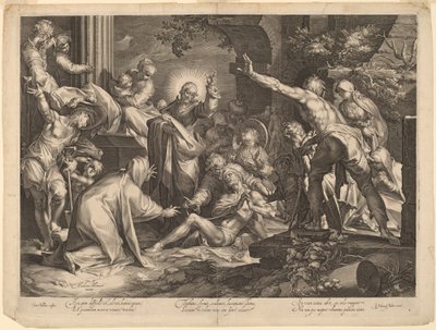 La resurrezione di Lazzaro da Jan Muller, after Abraham Bloemaert