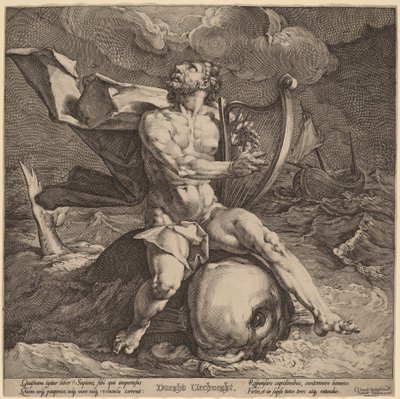 Arione su un delfino da Jan Muller, after Cornelis Cornelisz van Haarlem