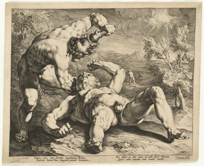 Caino uccide Abele da Jan Muller, after Cornelis Cornelisz van Haarlem
