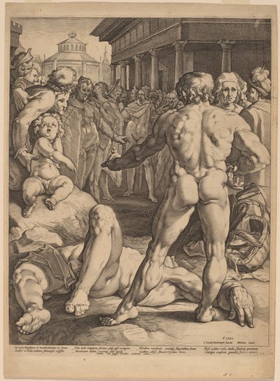 La lotta tra Ulisse e Irus da Jan Muller, after Cornelis Cornelisz van Haarlem