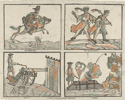 Quattro scene con militari da Jan Nieuwenhuyzen