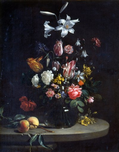 Natura morta: mazzo di fiori in un vaso di vetro da Jan Olis
