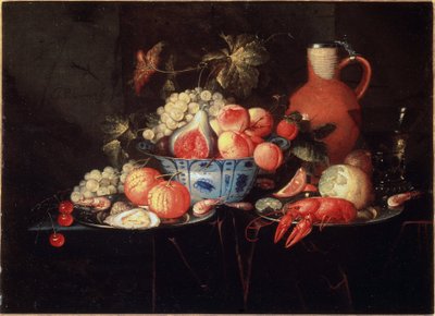 Natura morta con frutta e gamberi da Jan Pauwel II the Younger Gillemans