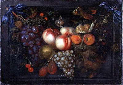 Natura morta di frutta in una nicchia di pietra da Jan Pauwel the elder Gillemans