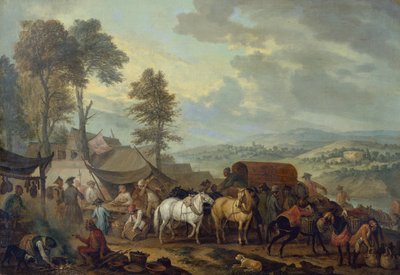 Soldati Piemontesi in un Villaggio Italiano da Jan Peeter Verdussen