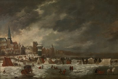 Il fiume Schelda ghiacciato ad Anversa da Jan Peeters