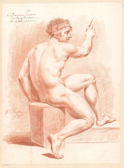 Nudo maschile seduto, visto di schiena (2° premio 1789) da Jan Philip Reuthel jr.