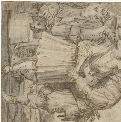 Cacciatore anziano e una giovane donna da Jan Philipsz. van Bouckhorst