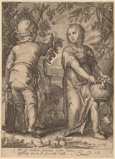 Autunno da Jan Pietersz Saenredam after Hendrik Goltzius