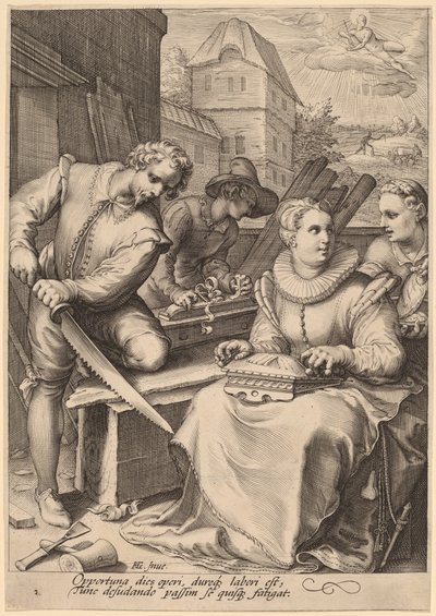 Mezzogiorno da Jan Pietersz Saenredam, after Hendrik Goltzius