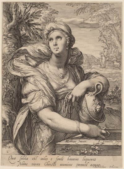 La Samaritana al Pozzo da Jan Pietersz Saenredam, after Hendrik Goltzius