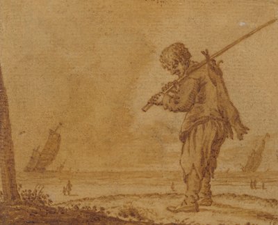 Dopo la Caccia alla Lepre, sulla Riva, 1623 da Jan Porcellis